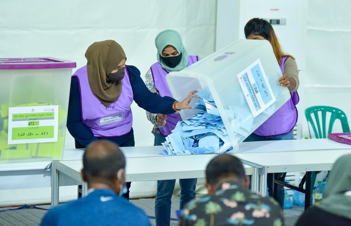 Vote counting during an earlier held Local Council Election